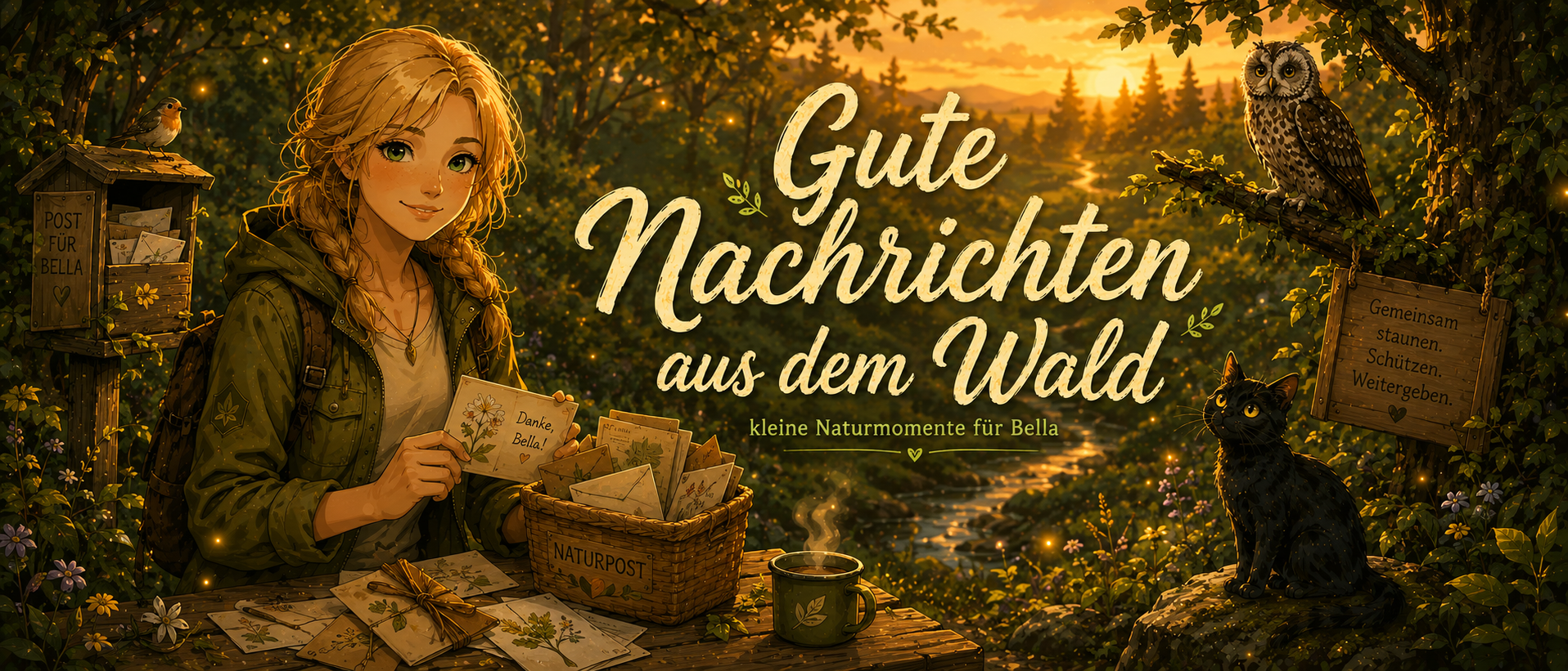 Ich sammle gute Nachrichten aus dem Wald