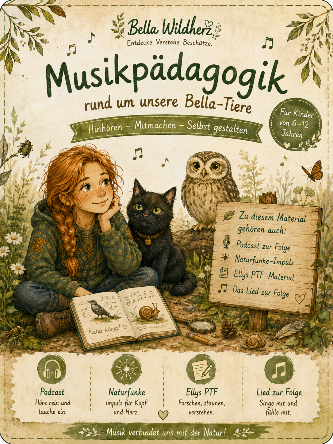 Bella Wildherz Bonusmaterial Musikpädagogik für die Grundschule – Hinhören, Mitmachen und Selbst gestalten