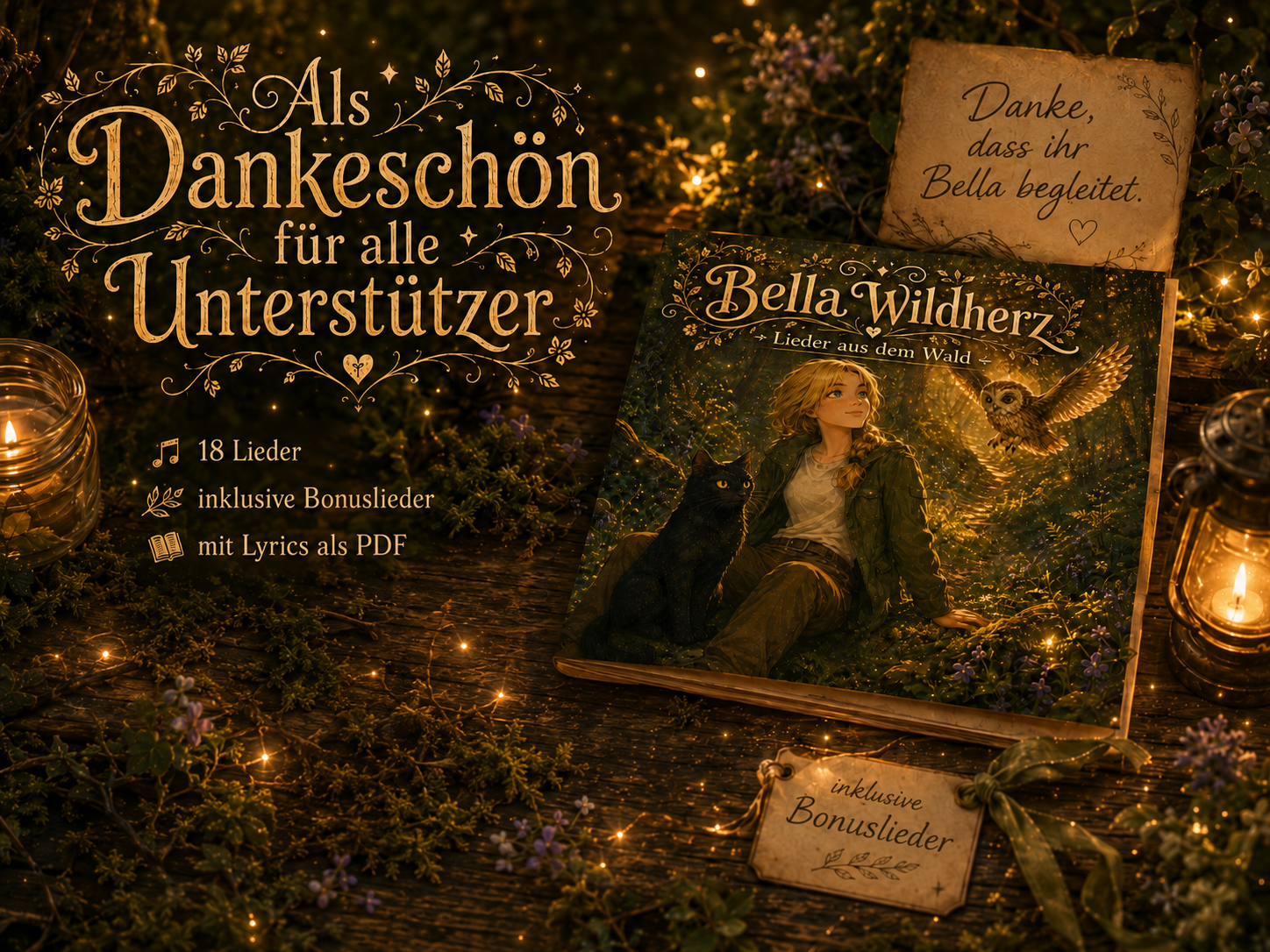 Bella Wildherz Staffelalbum 1 als Dankeschön für Unterstützende