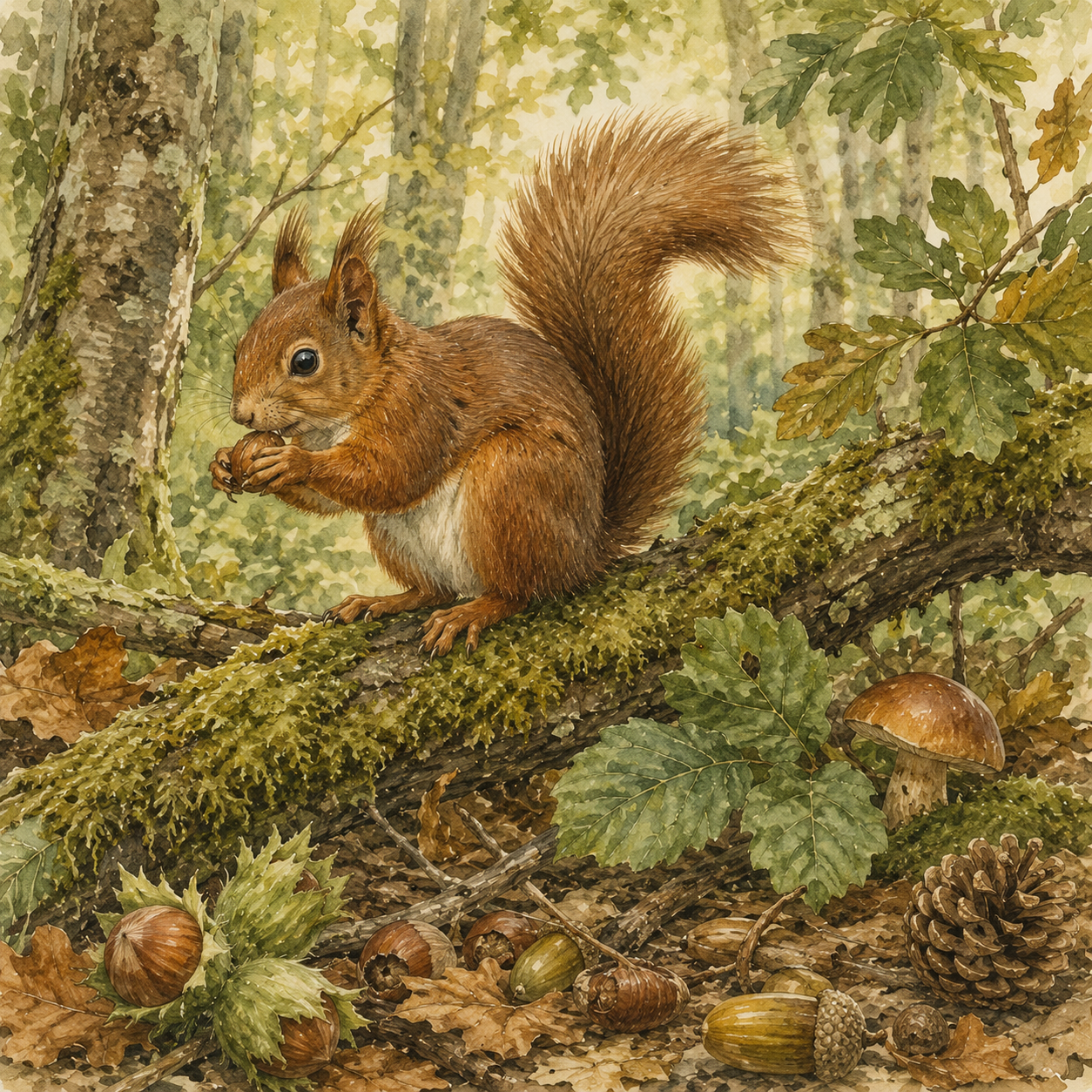 Illustration zum Eichhörnchen bei Bella Wildherz