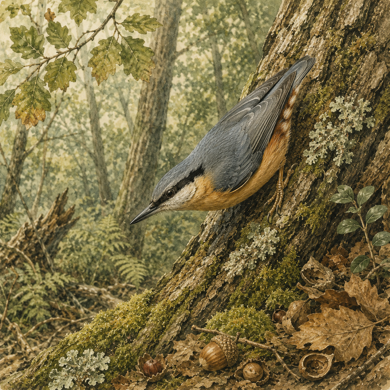 Illustration zum Kleiber bei Bella Wildherz
