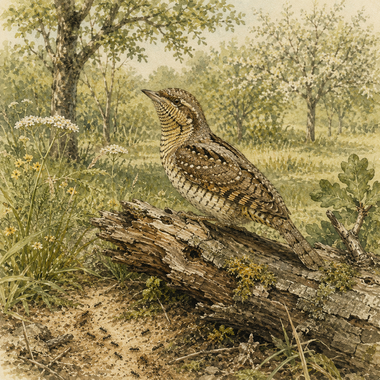Illustration zu Wendehals bei Bella Wildherz