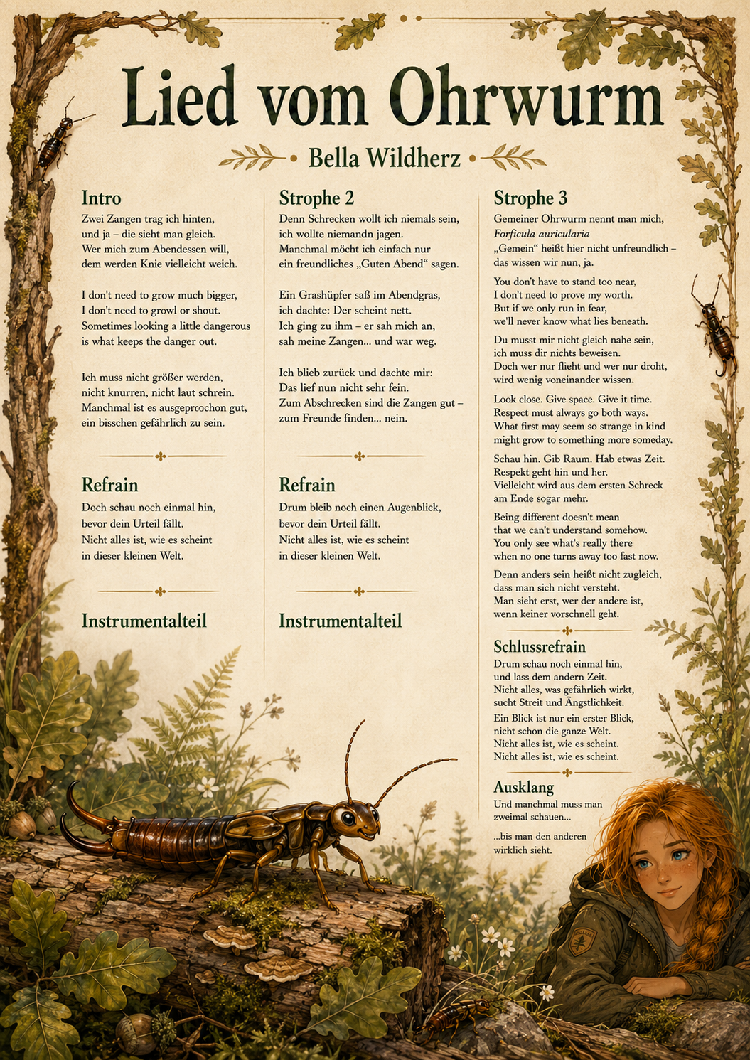 Vorschau der Lyrics zu Bellas Lied zum Ohrwurm