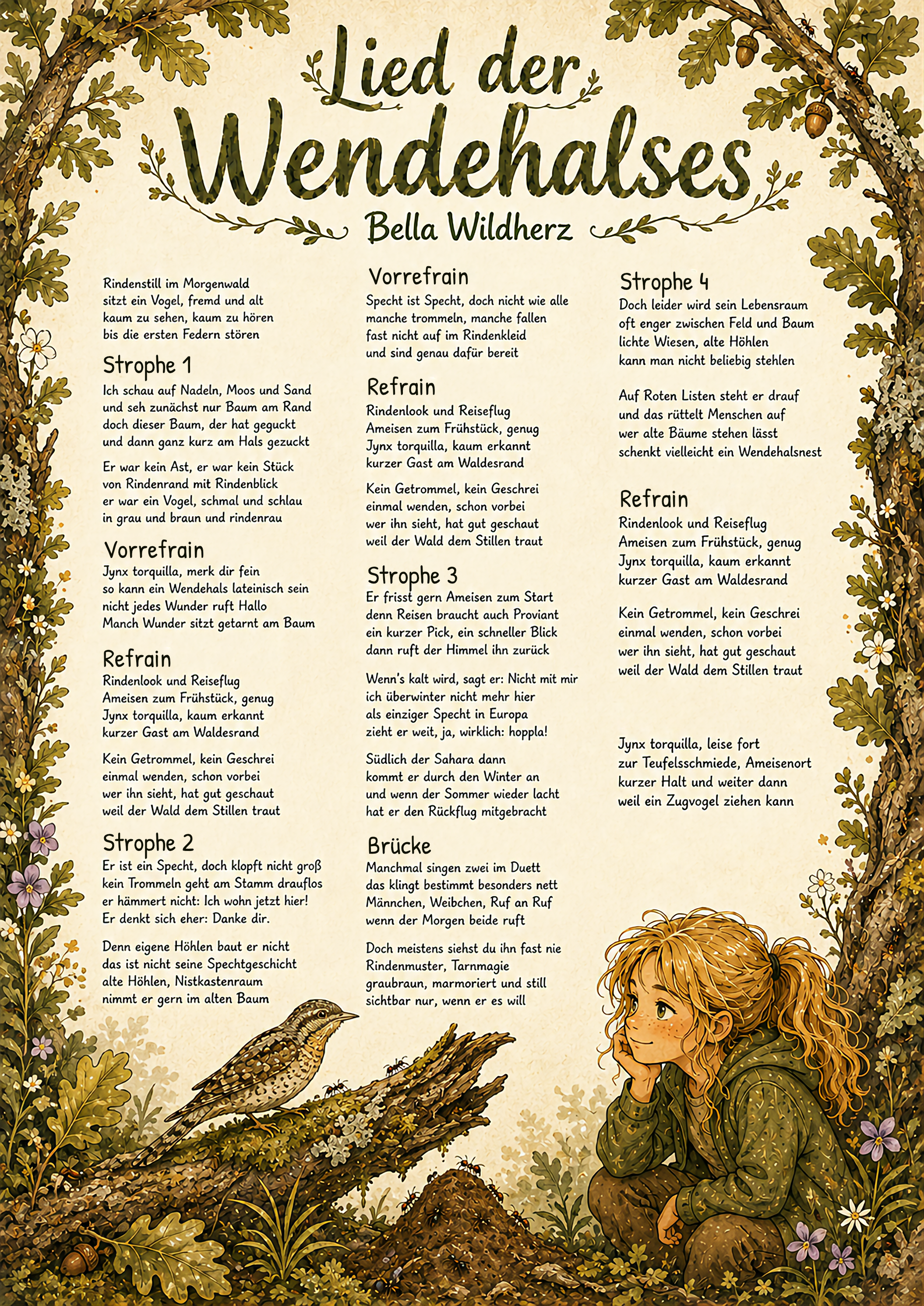 Vorschau der Lyrics zu Bellas Lied zum Wendehals