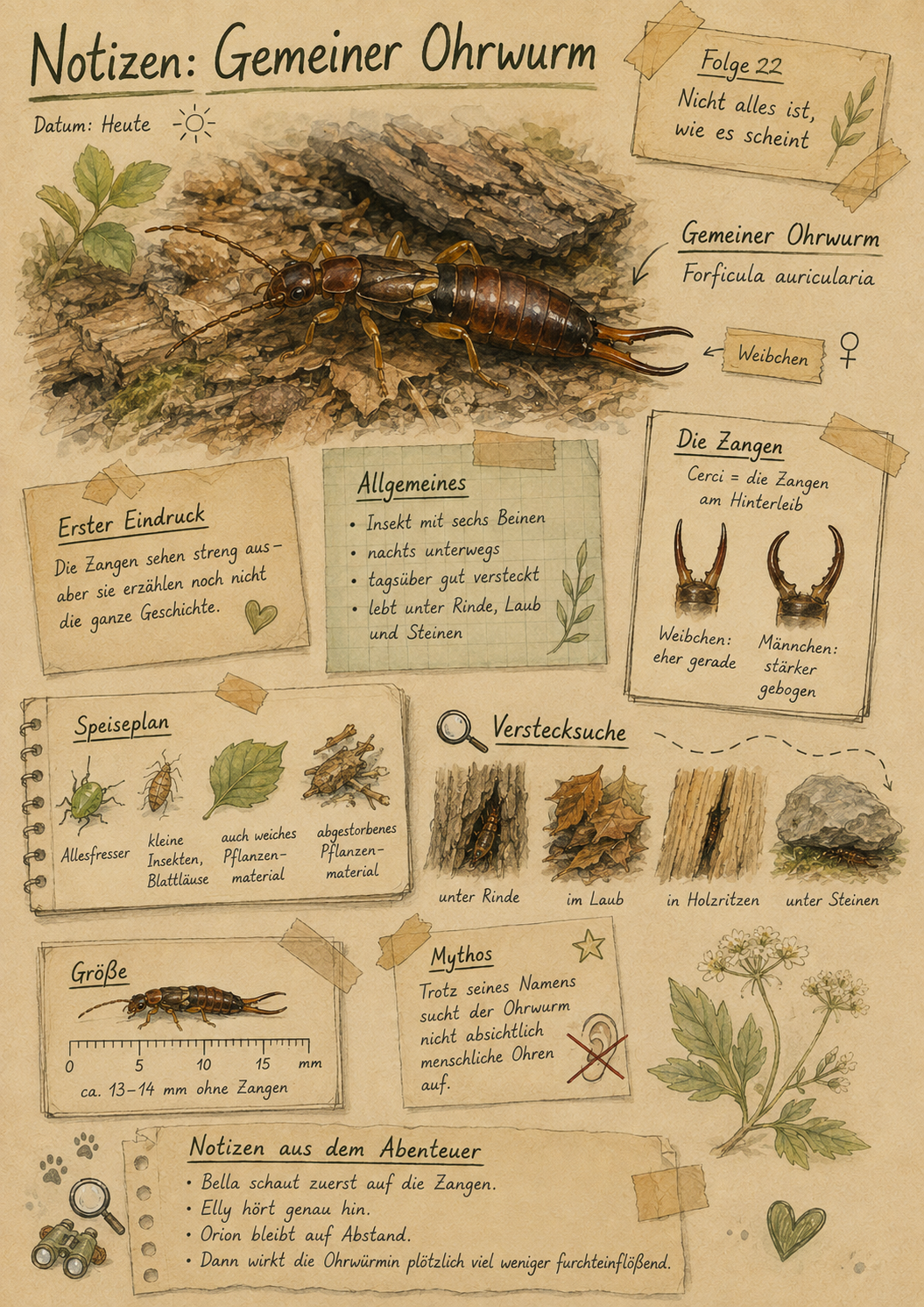 Bellas Notizbuch zum Ohrwurm