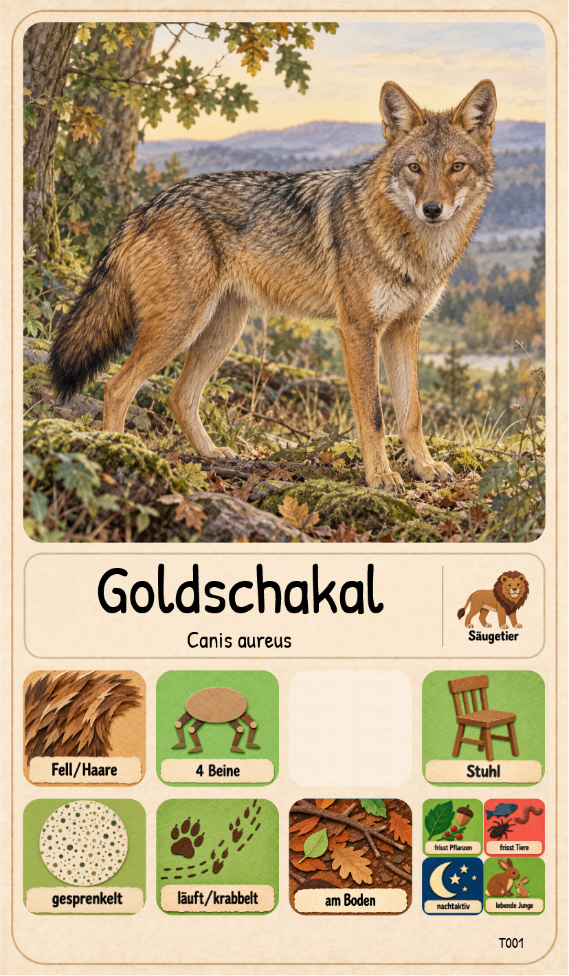 Tierkarte Goldschakal